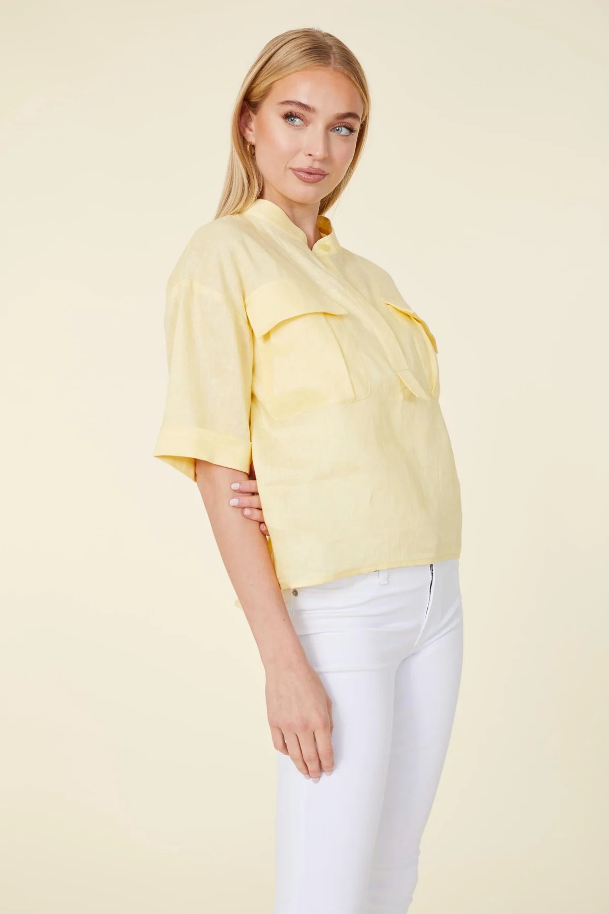 LINEN 2 POCKET SHIRT 75829