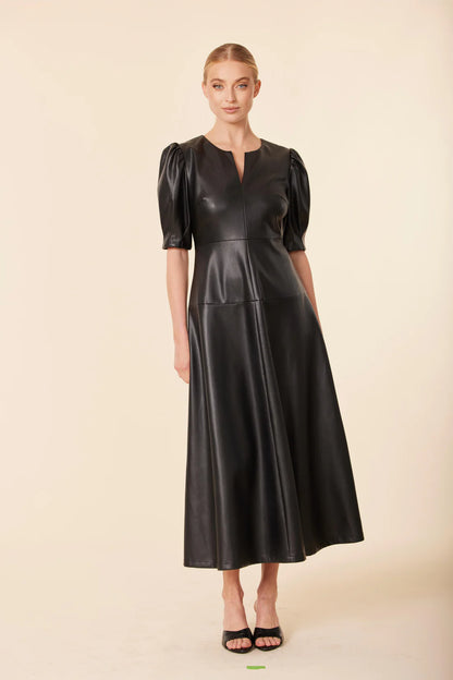 VEGAN LEATHER MAXI DRESS 75903