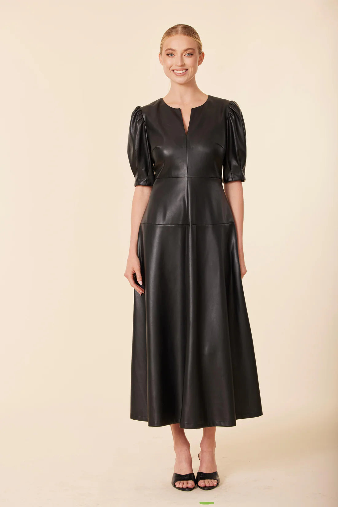 VEGAN LEATHER MAXI DRESS 75903