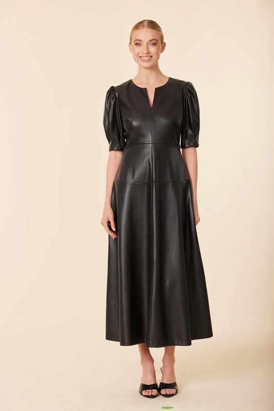 VEGAN LEATHER MAXI DRESS 75903