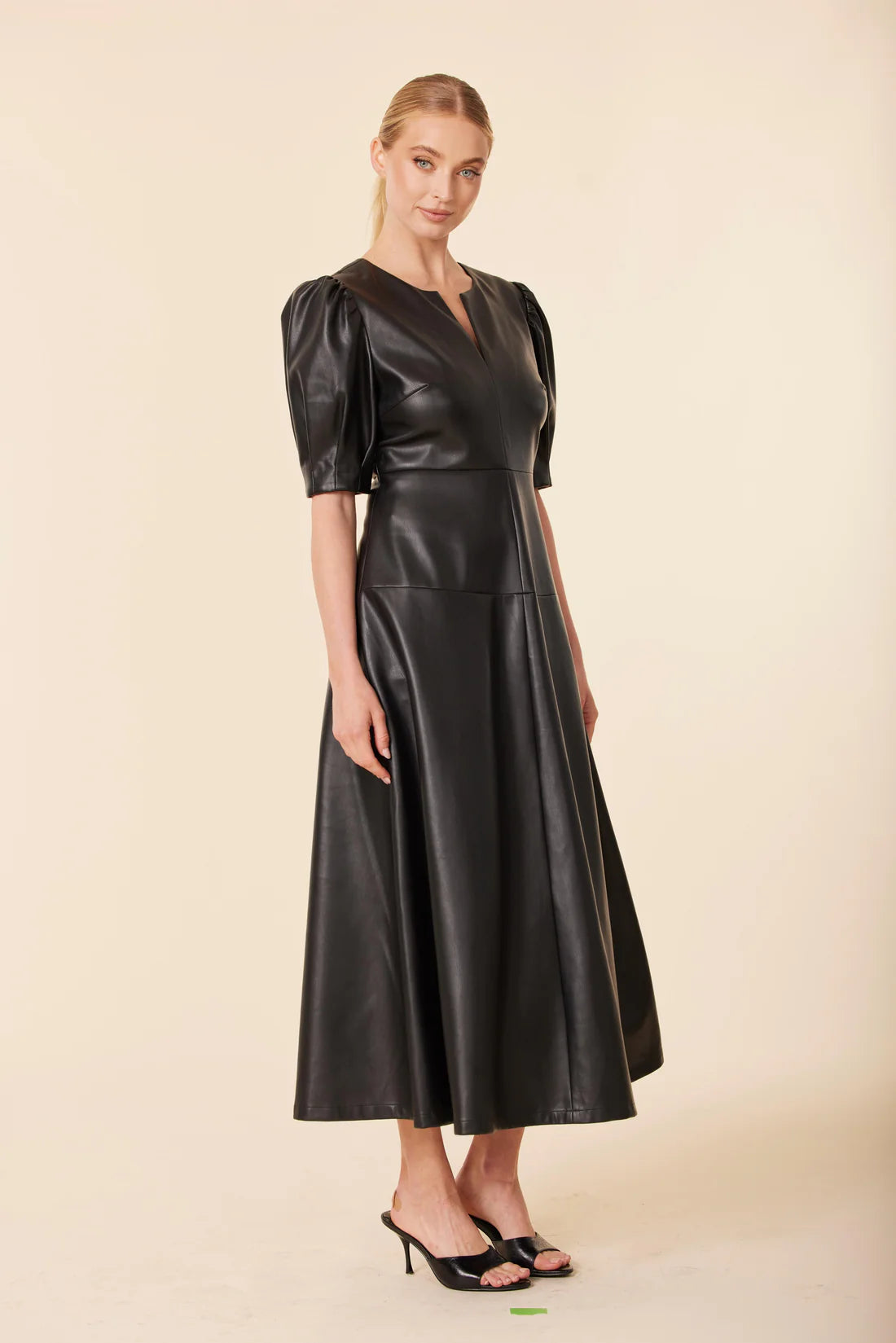 VEGAN LEATHER MAXI DRESS 75903