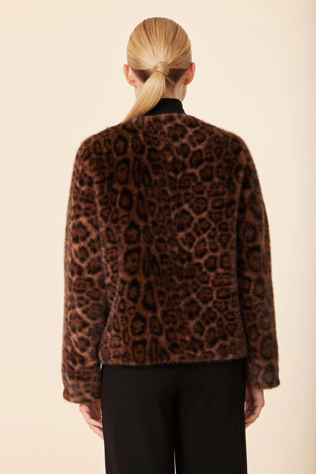 LEOPARD JACKET FAUX FUR 75908