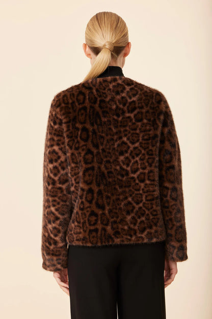 LEOPARD JACKET FAUX FUR 75908
