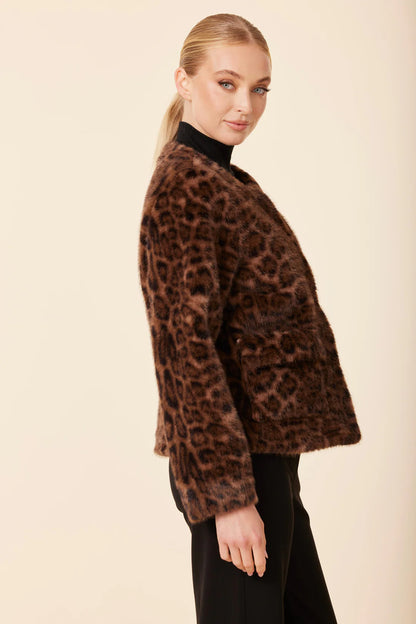 LEOPARD JACKET FAUX FUR 75908