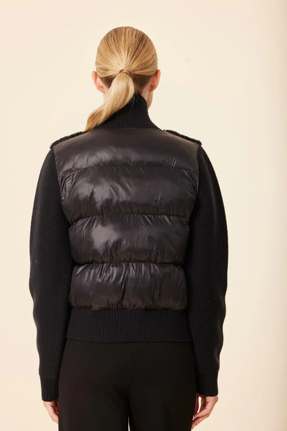 FAUX FUR VEGAN NYLON PUFF JACKET 75975