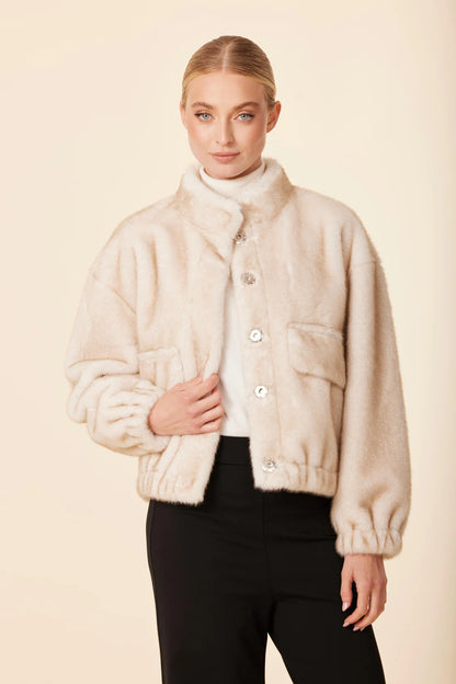 FAUX MINK FUR JACKET 75976