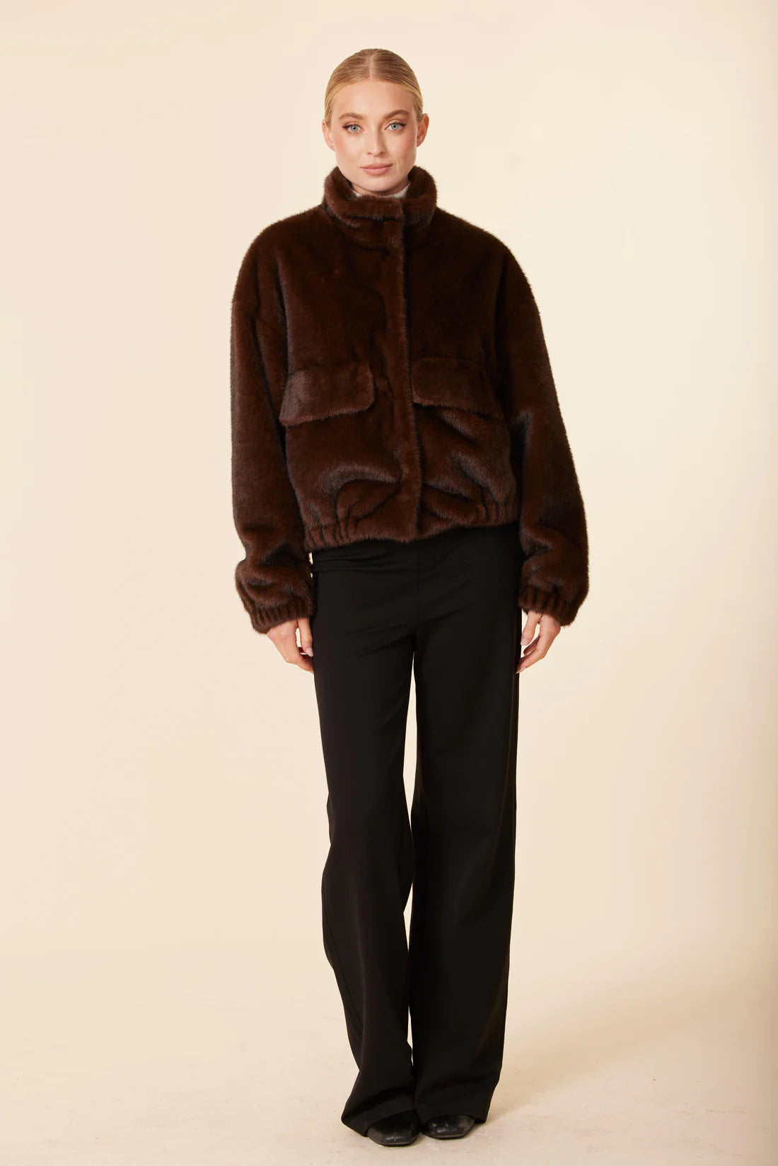 FAUX MINK FUR JACKET 76033