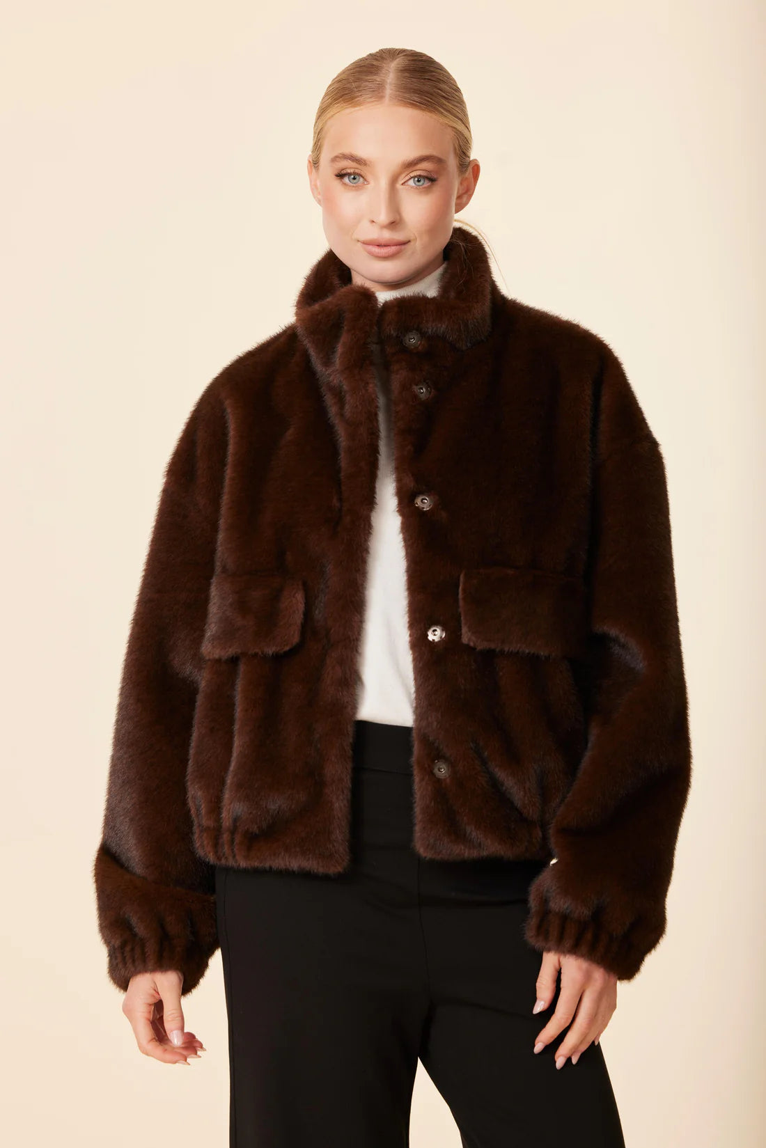 FAUX MINK FUR JACKET 76033