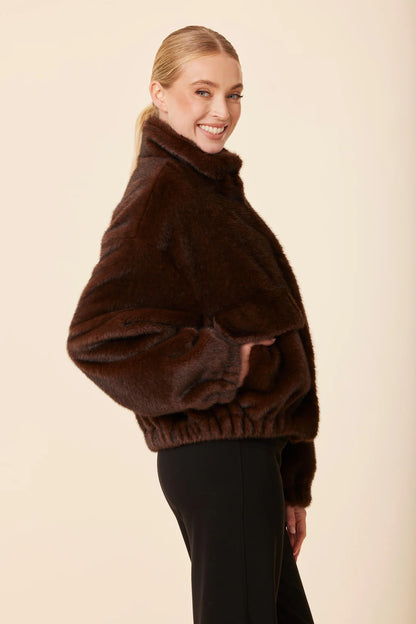 FAUX MINK FUR JACKET 76033