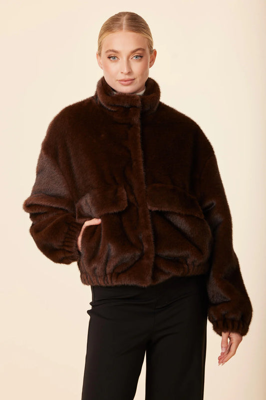 FAUX MINK FUR JACKET 76033