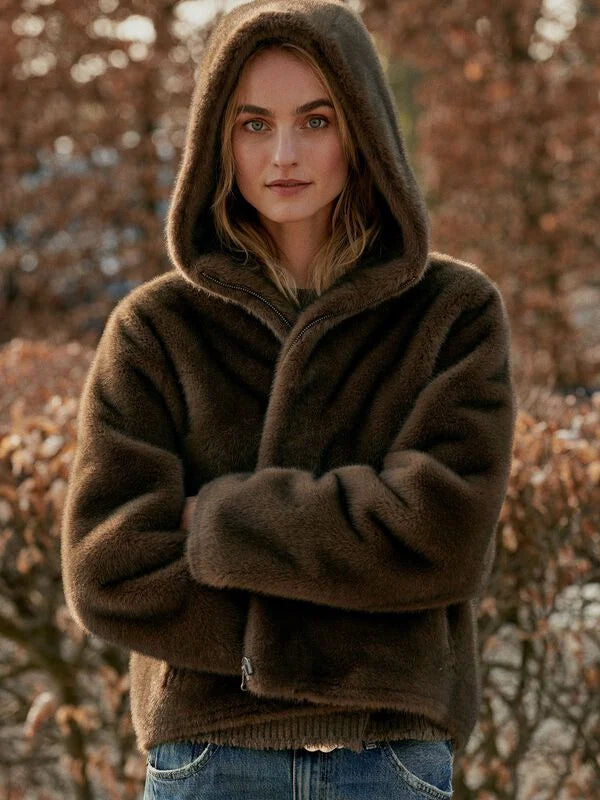 REVERSABLE MINK JACKET W/ HOOD 800238