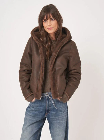 REVERSABLE MINK JACKET W/ HOOD 800238