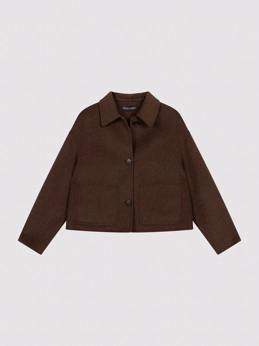 BOXY SHIRT COLLAR  COAT 800241