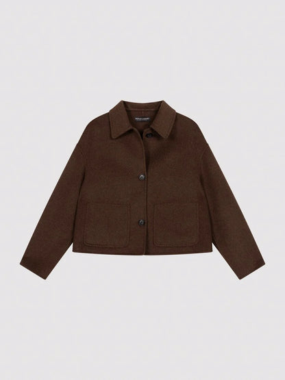 BOXY SHIRT COLLAR  COAT 800241