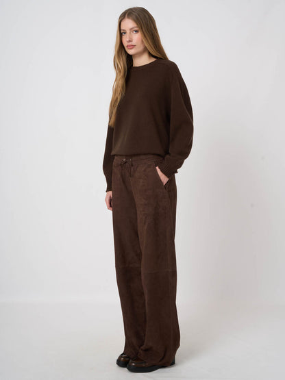 SOFT GOAT SUEDE STRAIGHT PANT 800257