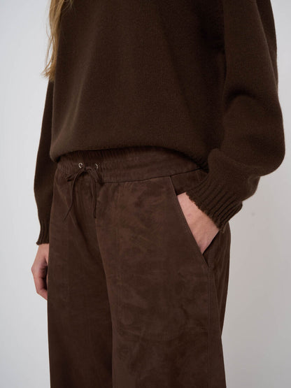 SOFT GOAT SUEDE STRAIGHT PANT 800257