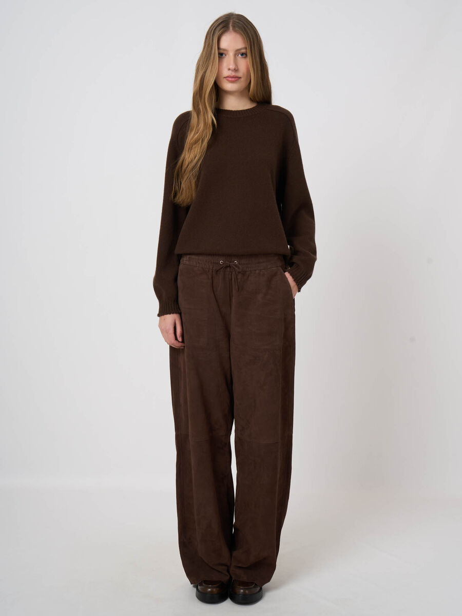 SOFT GOAT SUEDE STRAIGHT PANT 800257