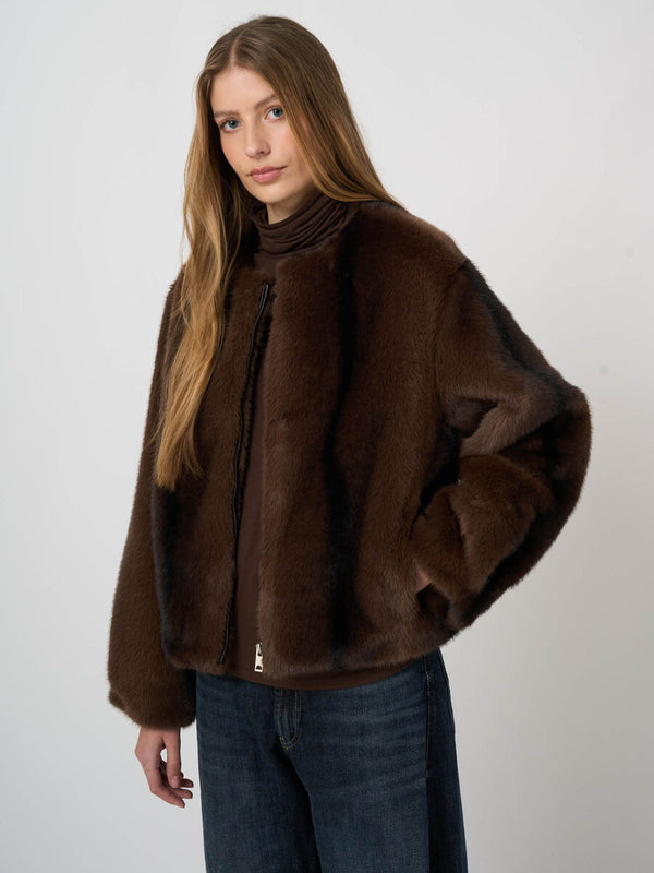 SOFT FAUX FUR JACKET 800259