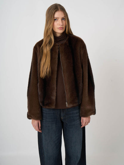 SOFT FAUX FUR JACKET 800259