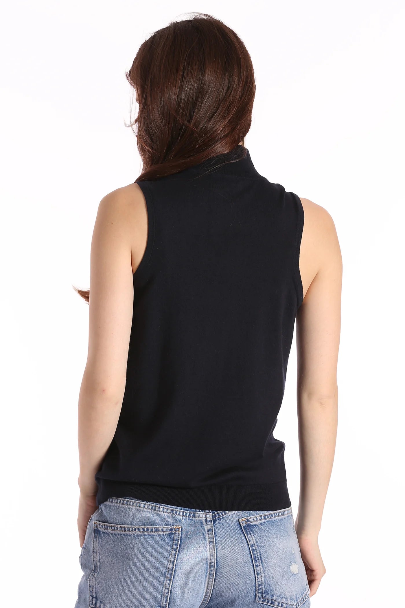 SUPIMA MOCK NECK SLEEVELESS TOP 86122