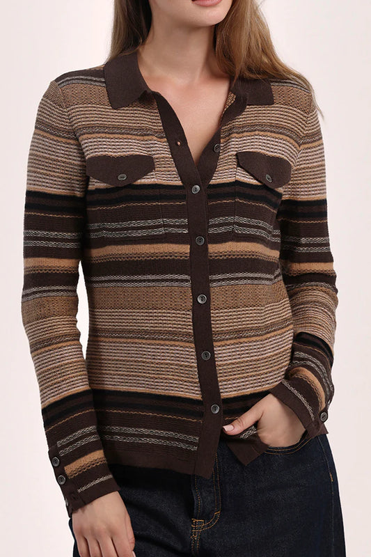 STRIPE BOXY CAMP SHIRT 9463
