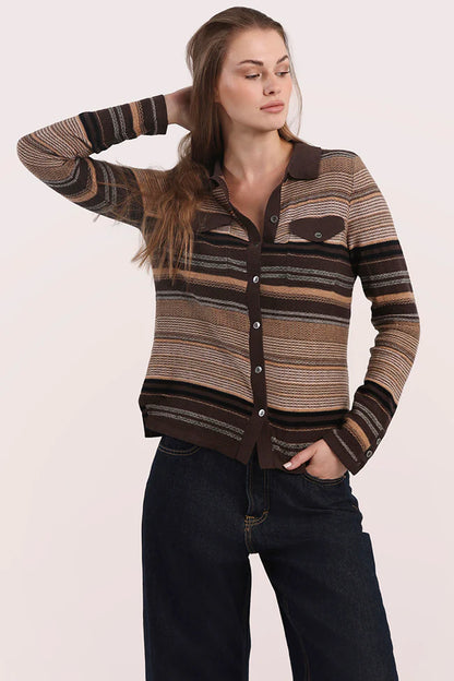 STRIPE BOXY CAMP SHIRT 9463