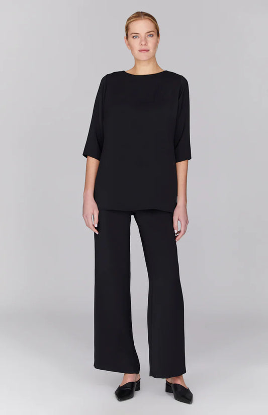 CREPE WIDE LEG W/ ELASTIC BACK PANT PW128LX