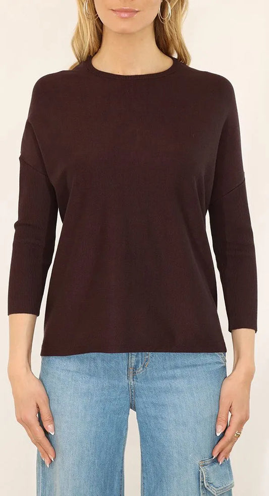 OVERSIZED CREWNECK WITH RIB SLEEVES 32357FW25