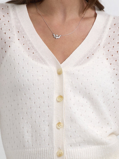 PERFORATED VEE CARDIGAN CLP2000