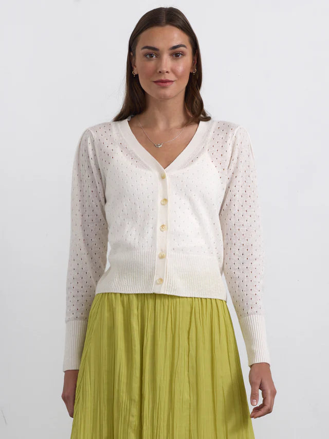 PERFORATED VEE CARDIGAN CLP2000