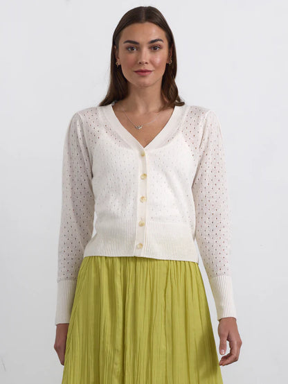 PERFORATED VEE CARDIGAN CLP2000