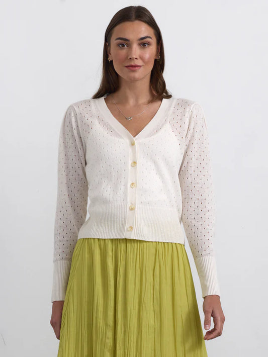 PERFORATED VEE CARDIGAN CLP2000