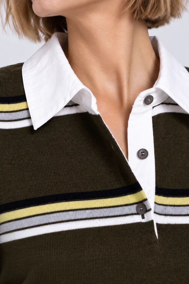 STRIPPED W/  WOVEN COLLAR 99187