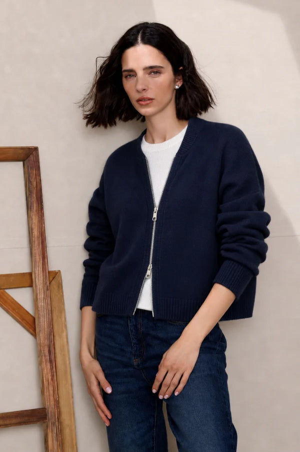CASHMERE CROPPED BOMBER 94142
