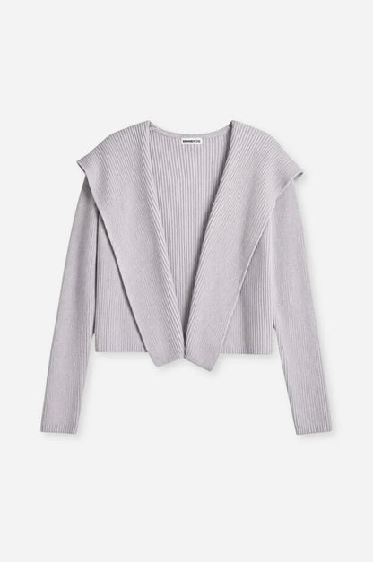 COTTON SHAKER HOODED FLYAWAY CARDI 9264