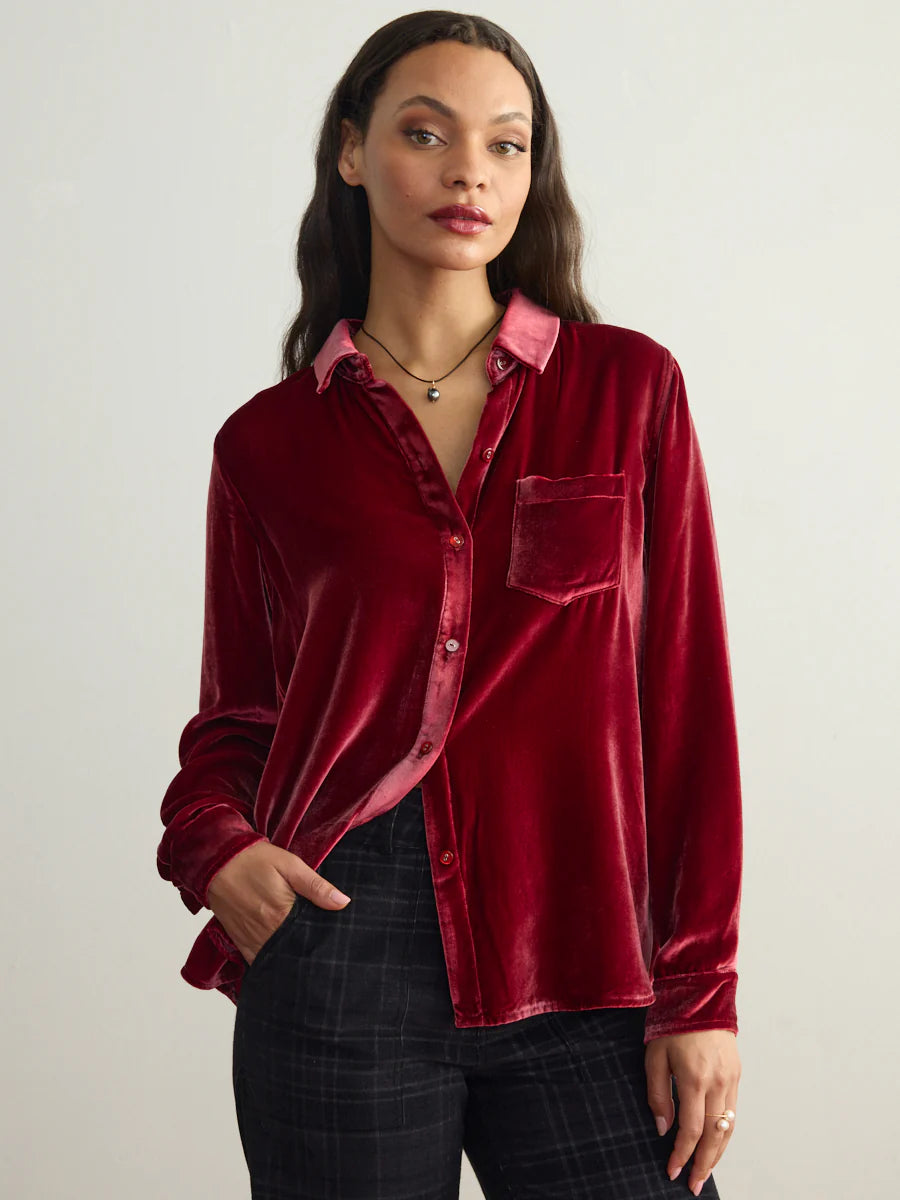 VELVET BUTTON DOWN 1781SVR