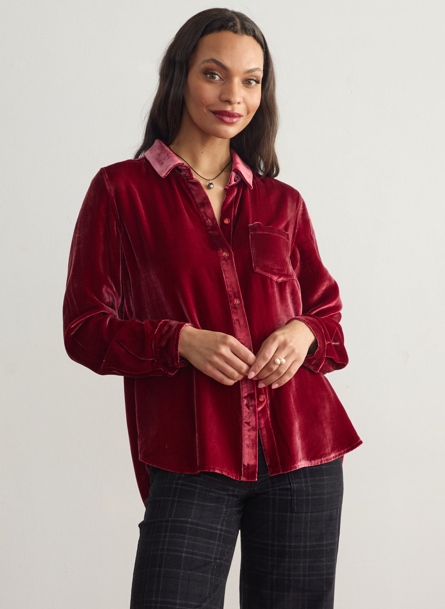 VELVET BUTTON DOWN 1781SVR