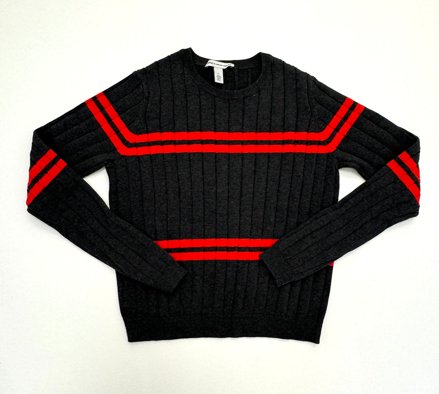 CROPPED PANEL RIB SWEATER N13797
