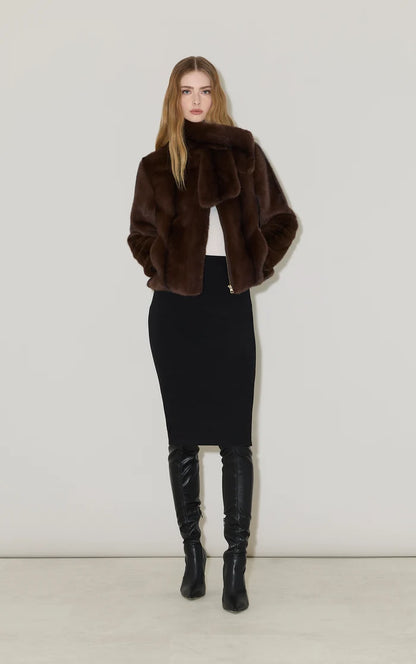 KENDELL BOXY JACKET W/ SCARF