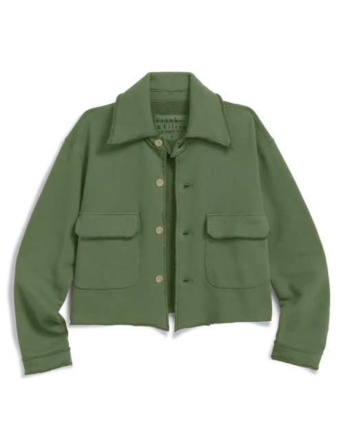 ROWAN  CROPPED BUTTON UP JACKET