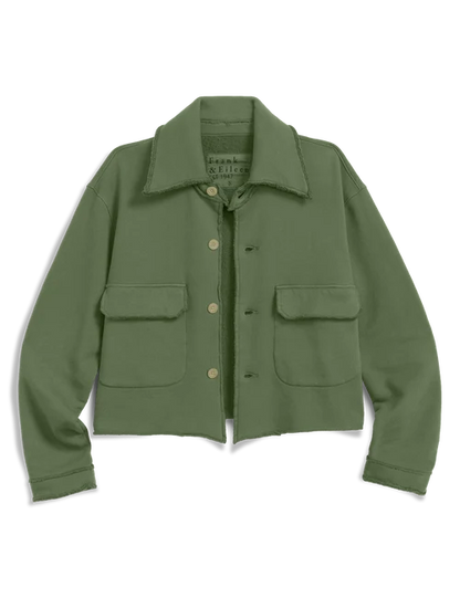 ROWAN  CROPPED BUTTON UP JACKET