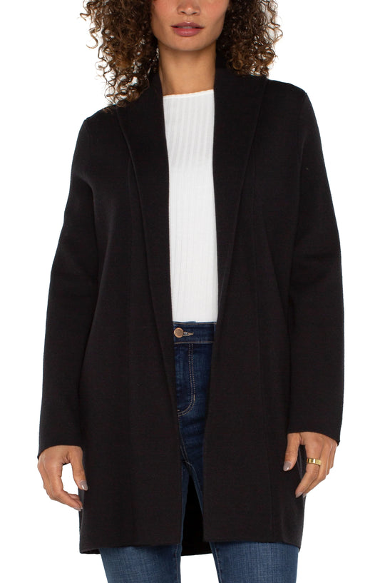 OPEN FRONT SHAWL SWEATER COAT LM 8D78SW85