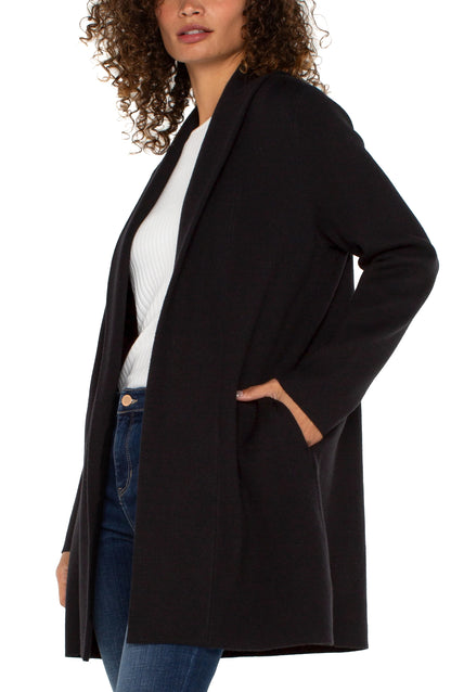OPEN FRONT SHAWL SWEATER COAT LM 8D78SW85