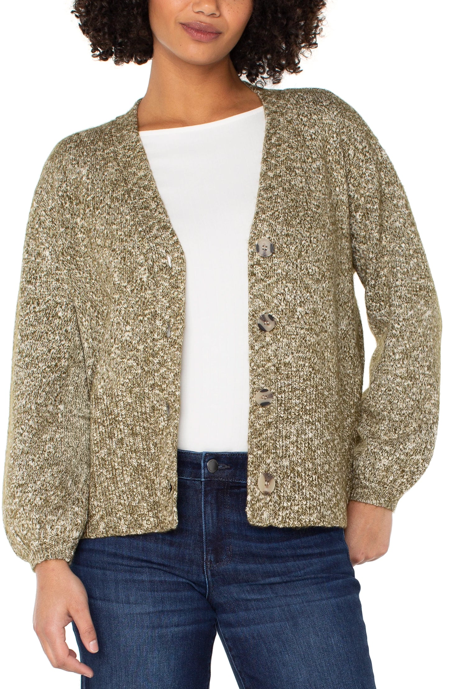 BUTTON FRONT CARDIGAN SWEATER LM8H84SR03