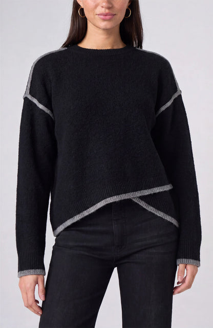 CREWNECK W/ CREAM TULIP HEM  LM8M13SE12