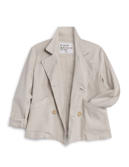 CROPPED ENGLISH PEACOAT LINEN