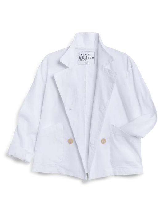 CROPPED ENGLISH PEACOAT LINEN