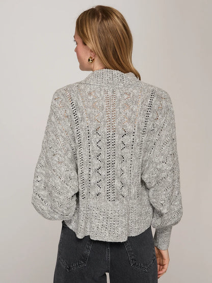 TWEEDY POINTELLE SHRUG NSS14594