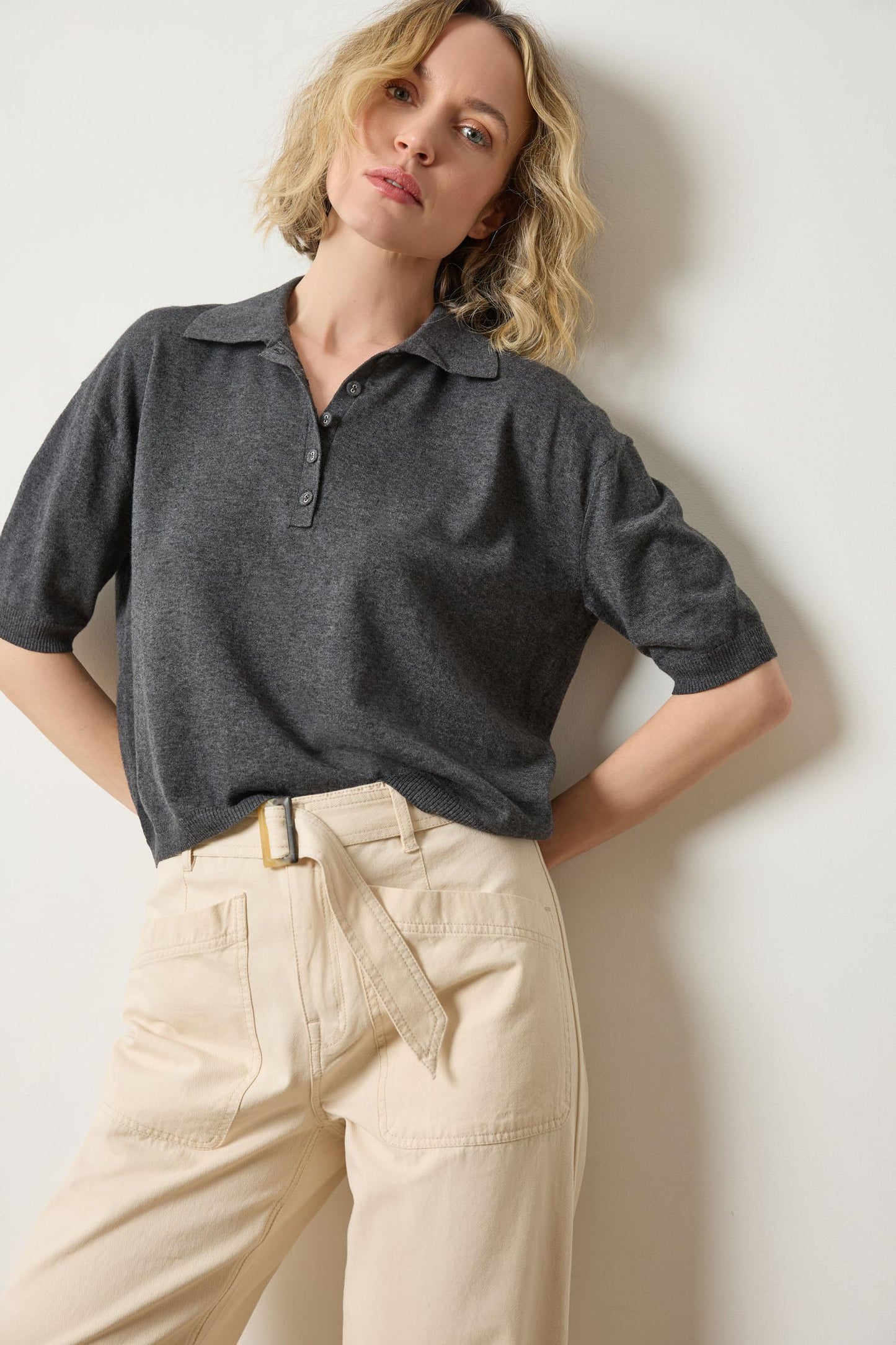 DROP SHOULDER POLO NECK PA3033