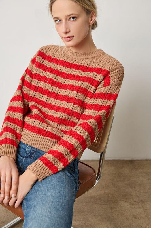 STRIPE STITCH SWEATER PA3043